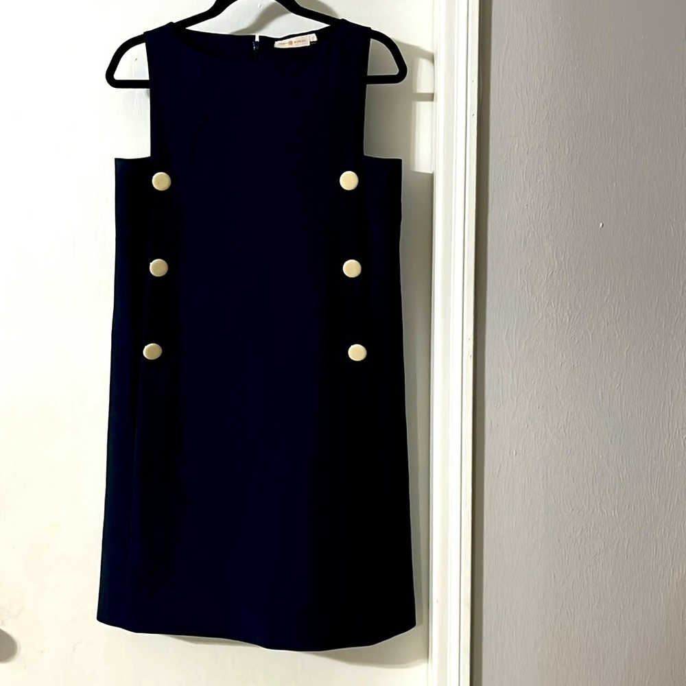 Tory Burch Navy Mini Dress Button - Picture 4 of 15